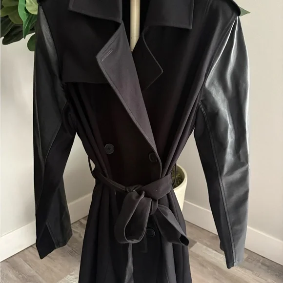 Torrid Women's Black Trench Coat 1 - Picture 3 of 8